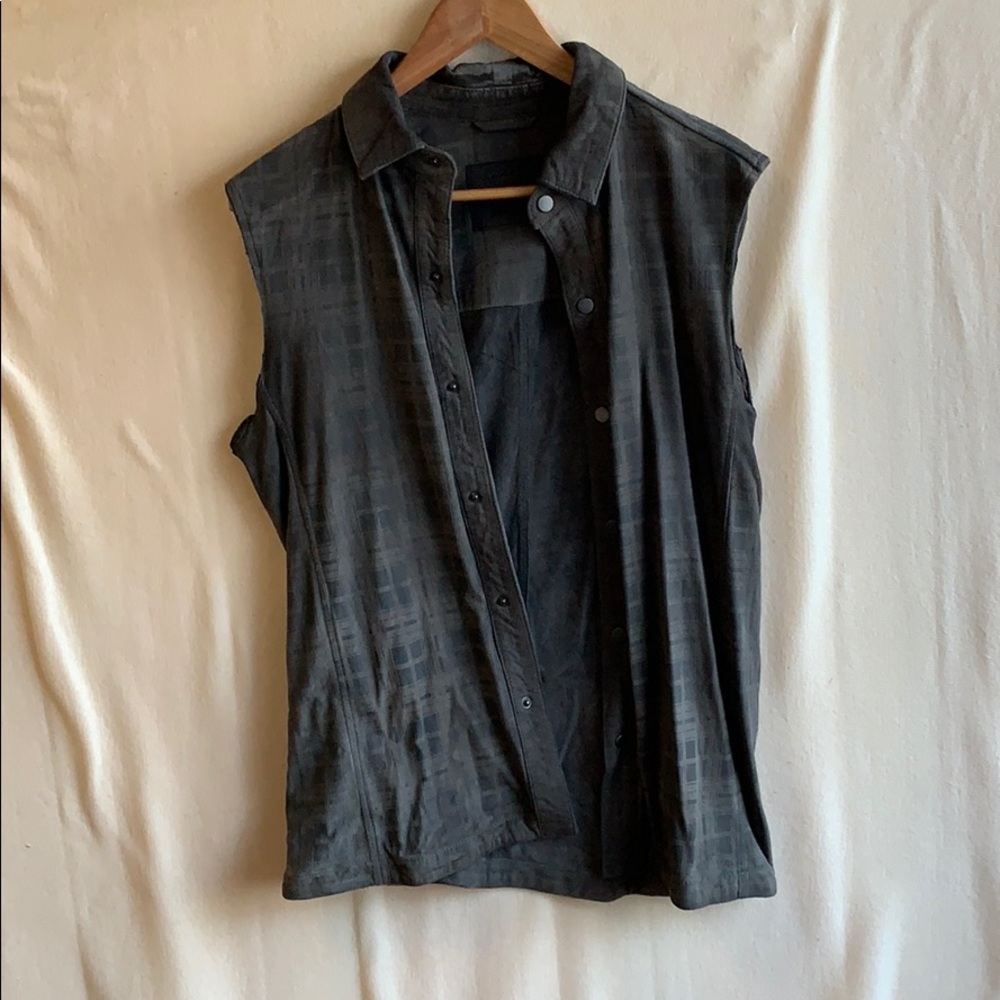 Suede Plaid Vest All Saints